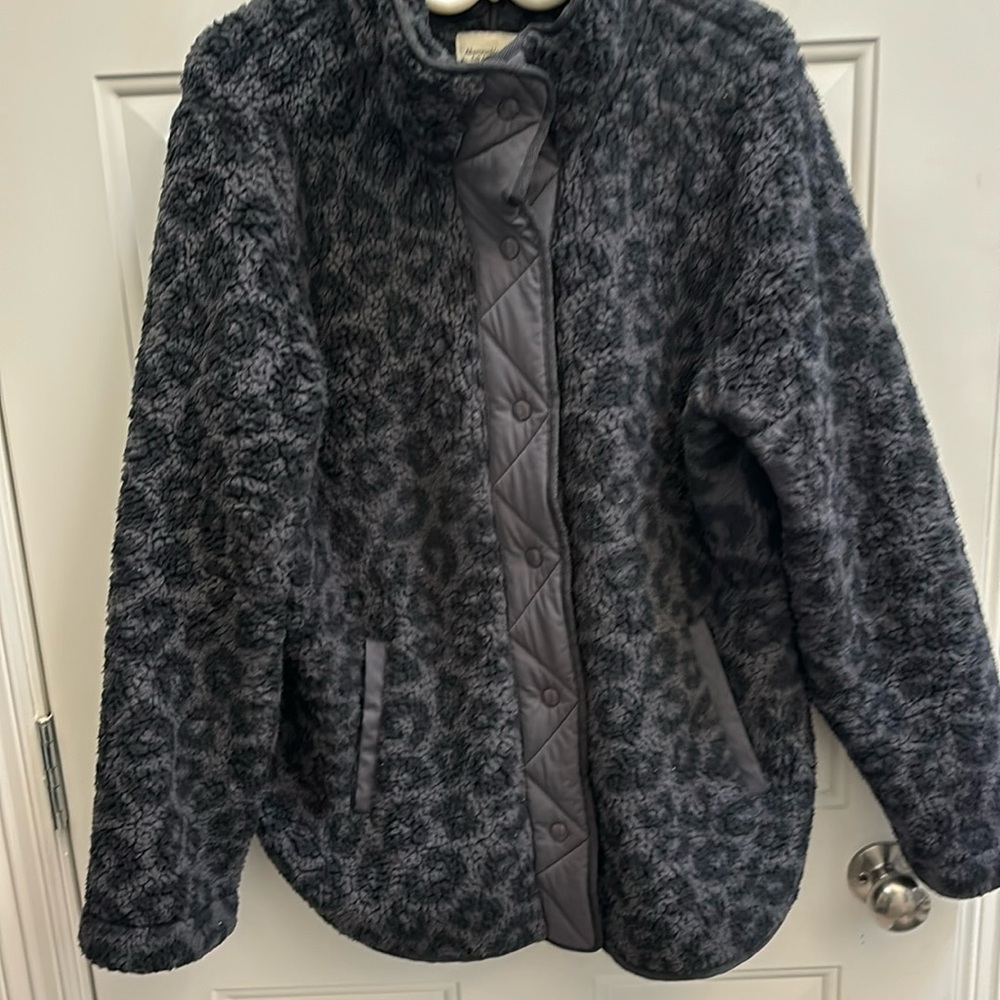 Abercrombie and fitch fleece snap jacket